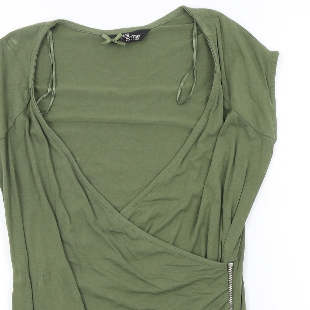Jane Norman Womens Green   Basic T-Shirt Size 18