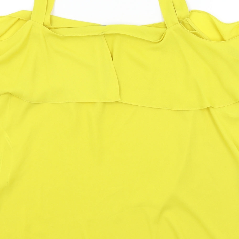 Dorothy Perkins Womens Yellow   Basic Blouse Size 18