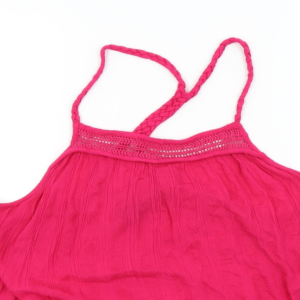 supper dry Womens Pink Colourblock  Basic T-Shirt Size 16