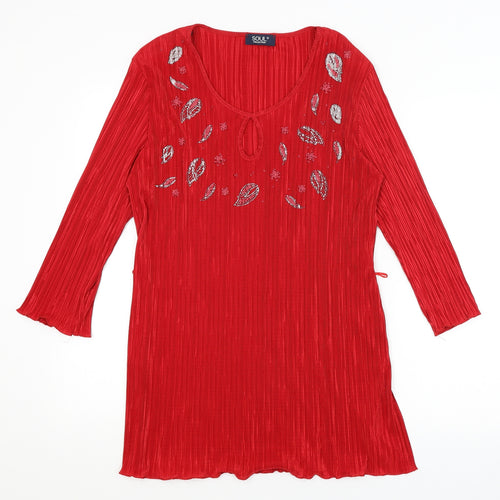 Soul Collection Womens Red   Tunic T-Shirt Size M