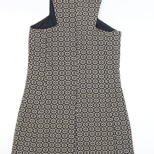 New Look Womens Black Floral  A-Line  Size 8