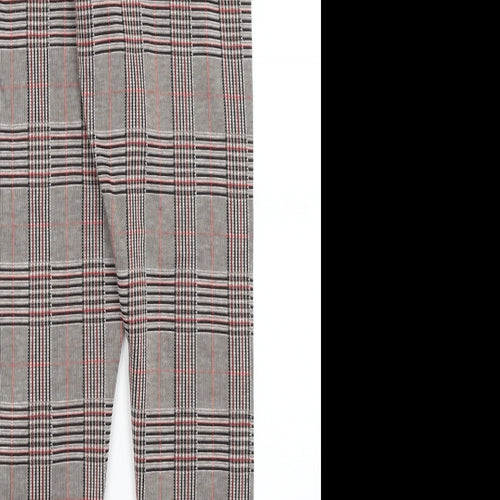 M&S Womens Brown Plaid  Trousers  Size 6 L25.5 in