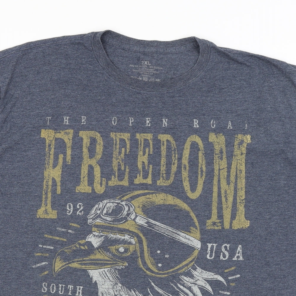 Preworn Mens Grey    T-Shirt Size 2XL