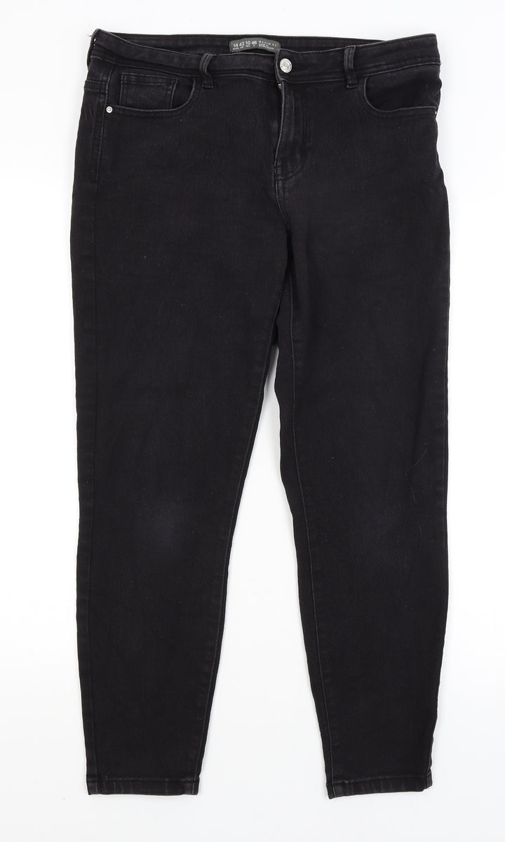 Denim Co Womens Black Skinny Jeans Size 14 L25.5 in