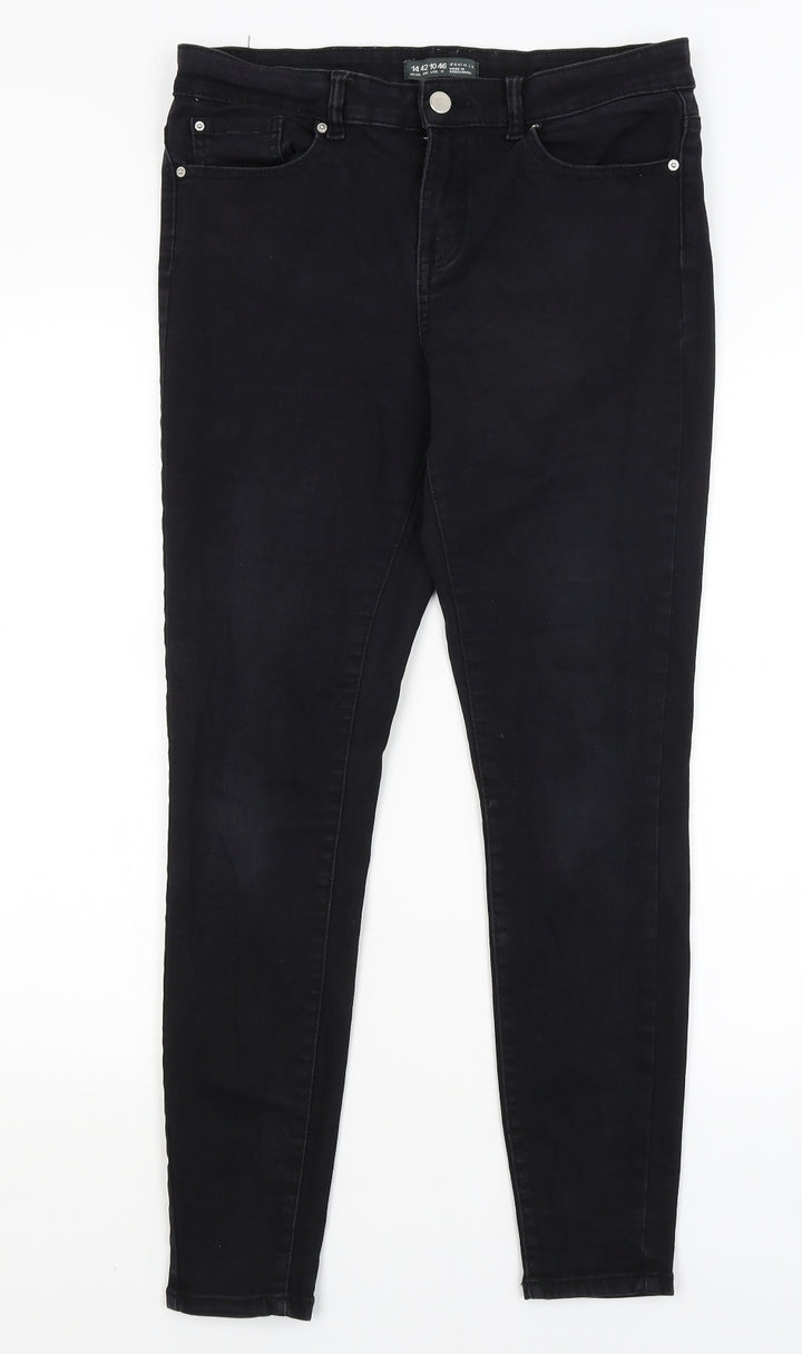 Denim Co Womens Black   Skinny Jeans Size 14 L27.5 in