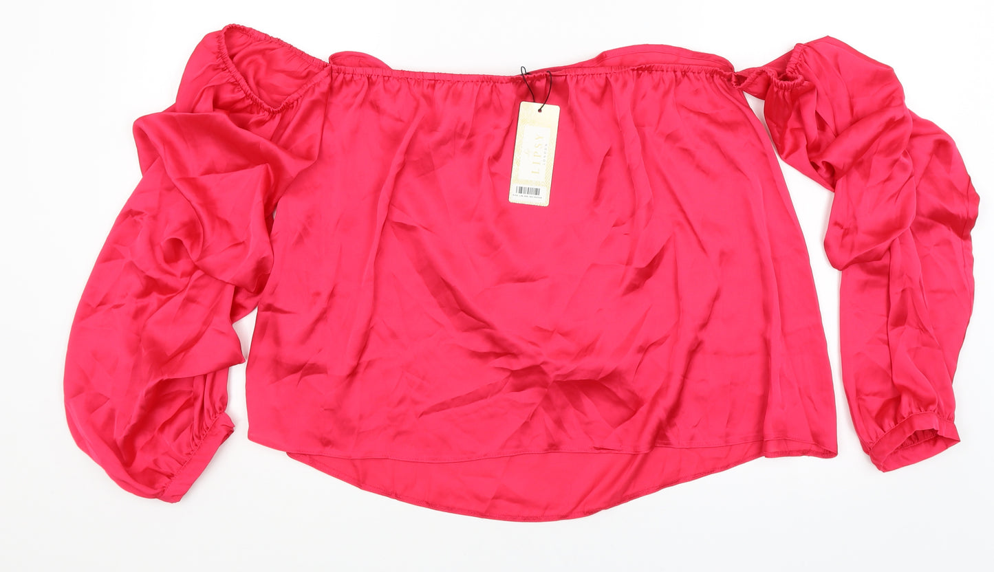 Lipsy London Womens Pink   Basic Blouse Size 18