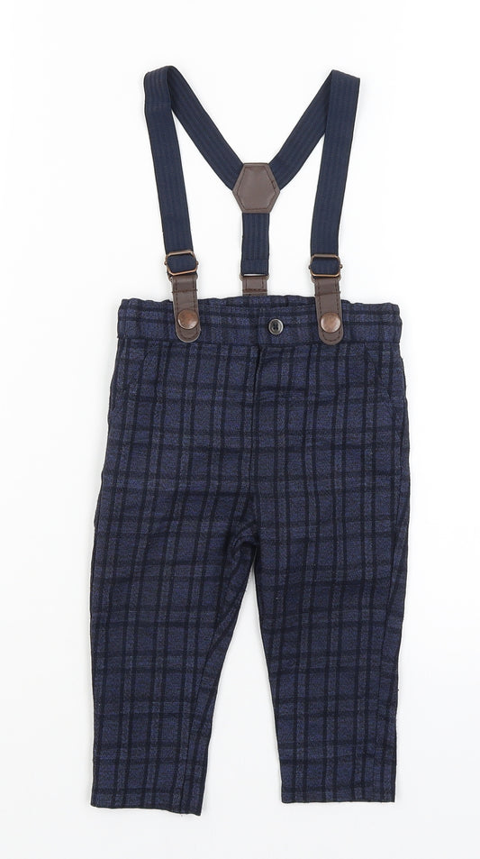 Front view of Primark Baby Blue Capri Trousers, size 9-12, Months