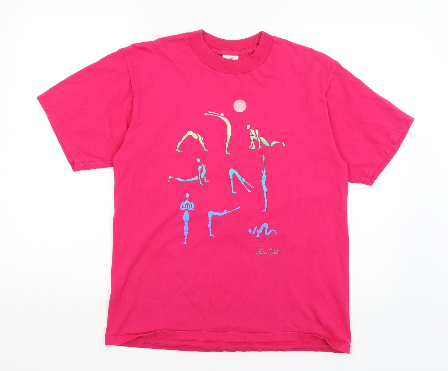 JERZEES Mens Pink    T-Shirt Size M  - Yoga