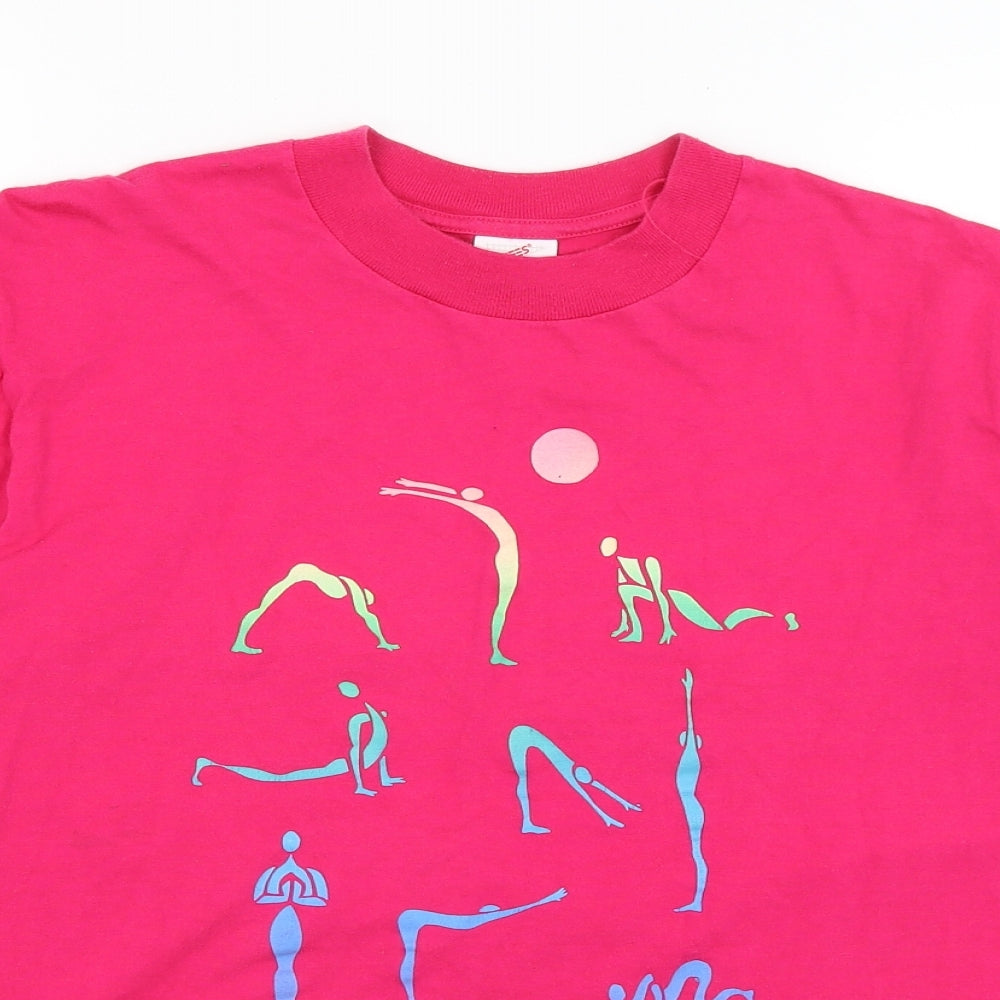 JERZEES Mens Pink    T-Shirt Size M  - Yoga