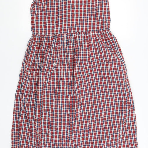 Richards Womens Red Plaid  Shirt Dress  Size 14