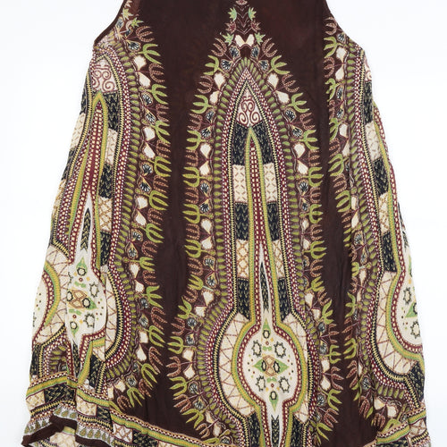 Odel Womens Brown Paisley  A-Line  Size 10