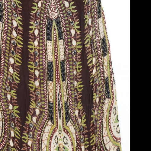 Odel Womens Brown Paisley  A-Line  Size 10