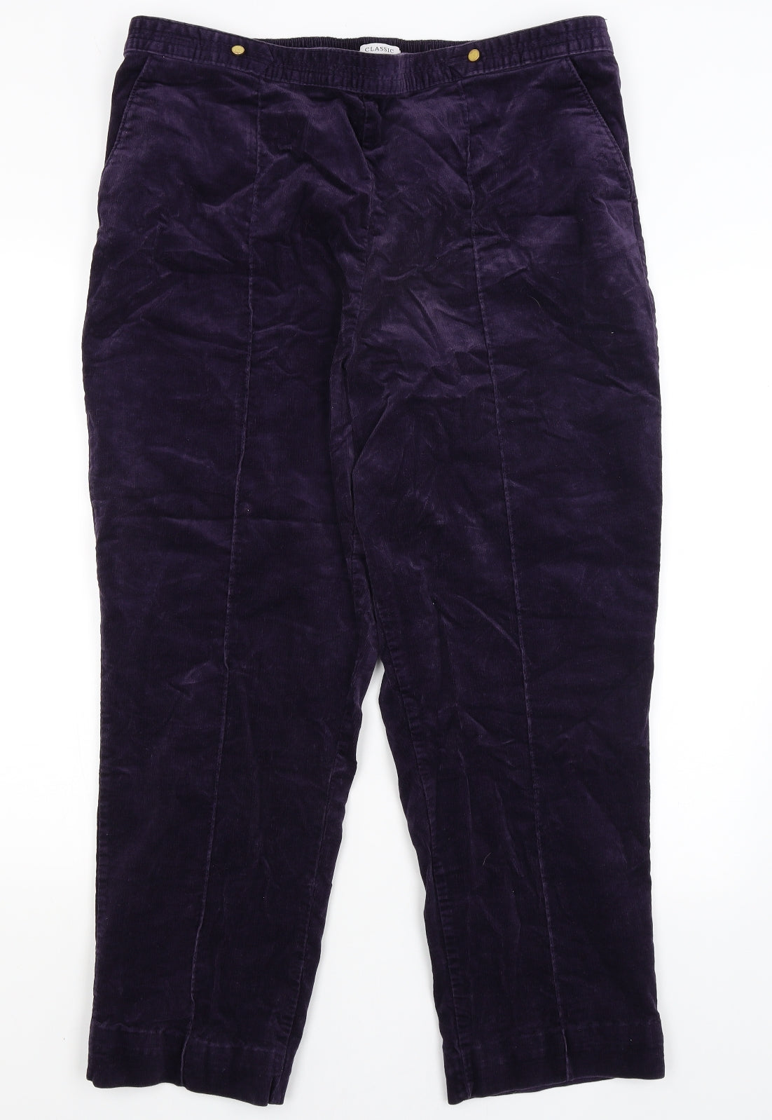 M&S Womens Purple   Trousers  Size 20 L27 in