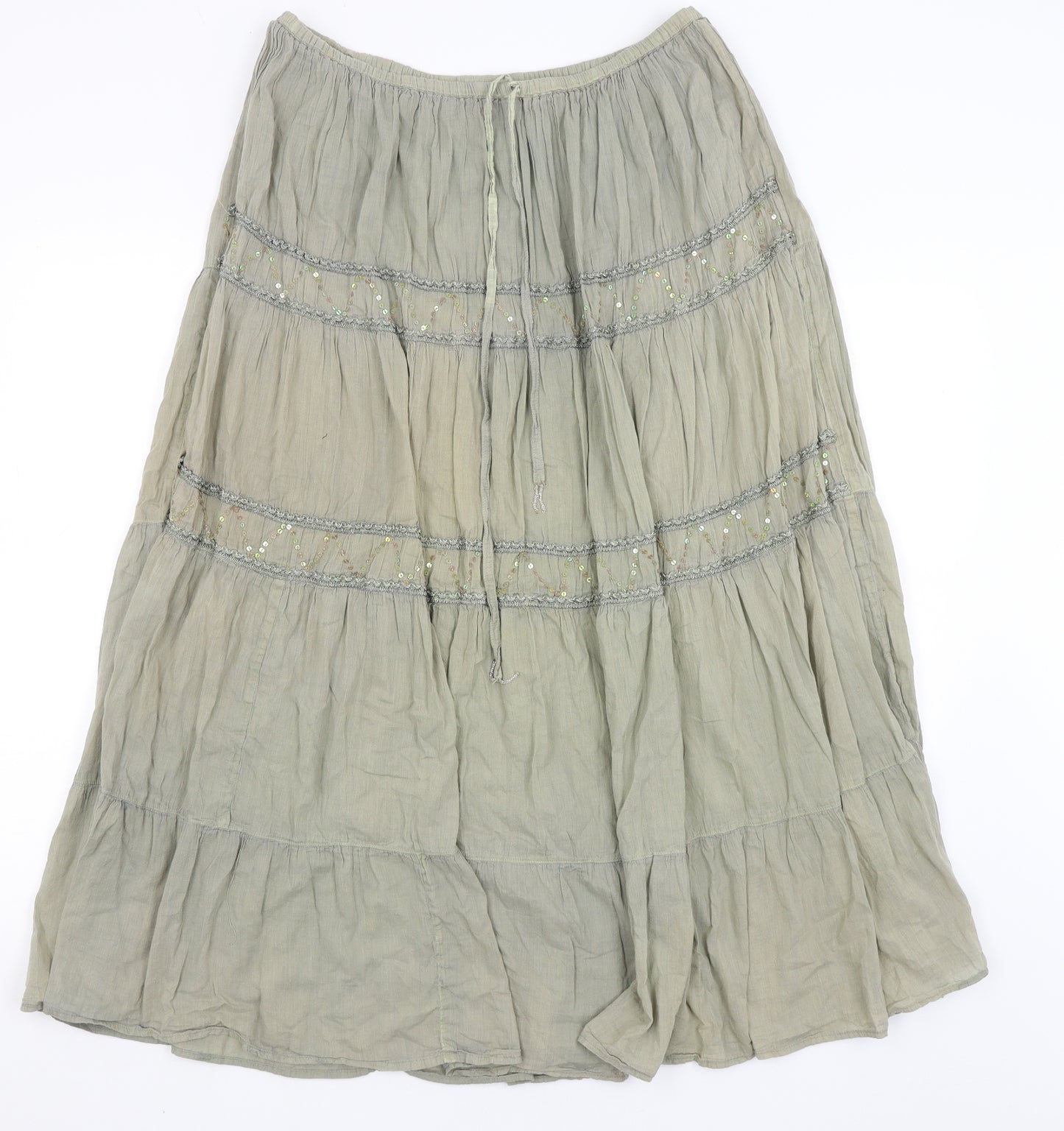 Ann Marie Womens Green   A-Line Skirt Size M