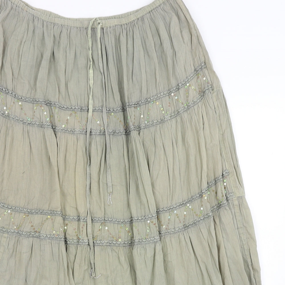 Ann Marie Womens Green   A-Line Skirt Size M