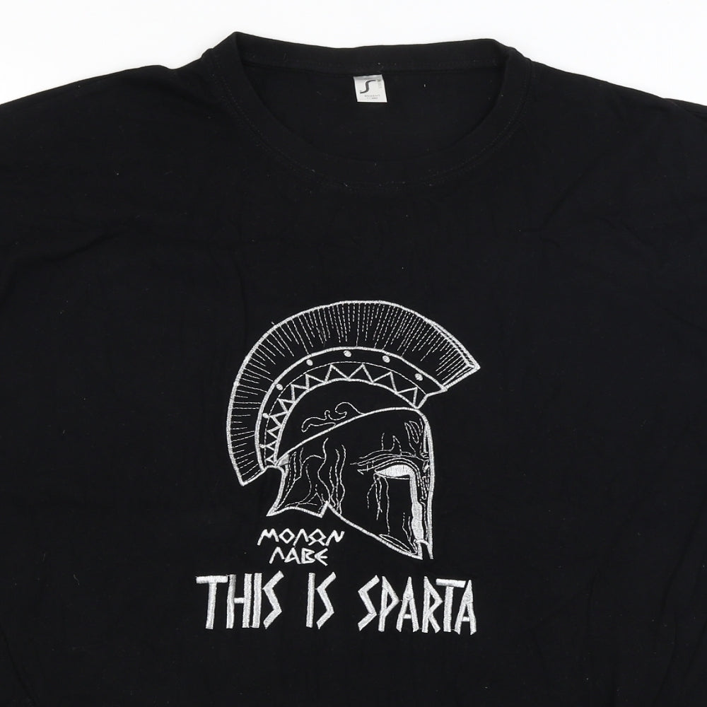 Regent Mens Black    T-Shirt Size 3XL  - Sparta