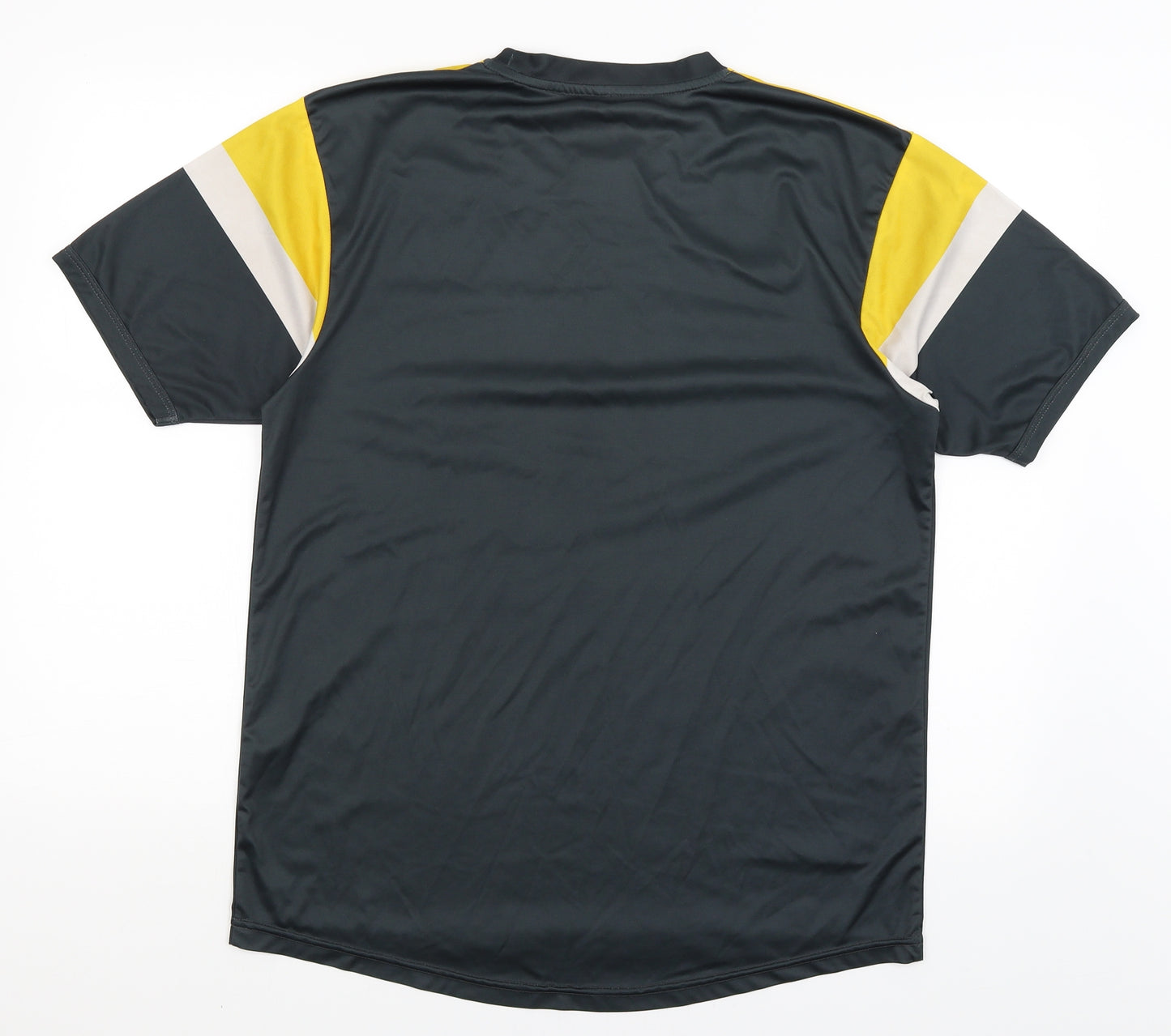 Preworn Mens Grey   Basic T-Shirt Size L  - Leeds Rhinos