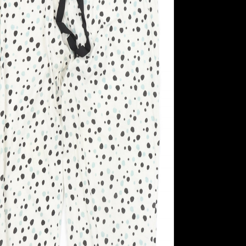 Avon Womens White Polka Dot  Capri Pyjama Pants Size 12