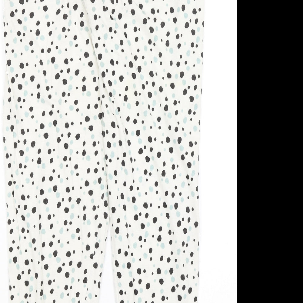 Avon Womens White Polka Dot  Capri Pyjama Pants Size 12