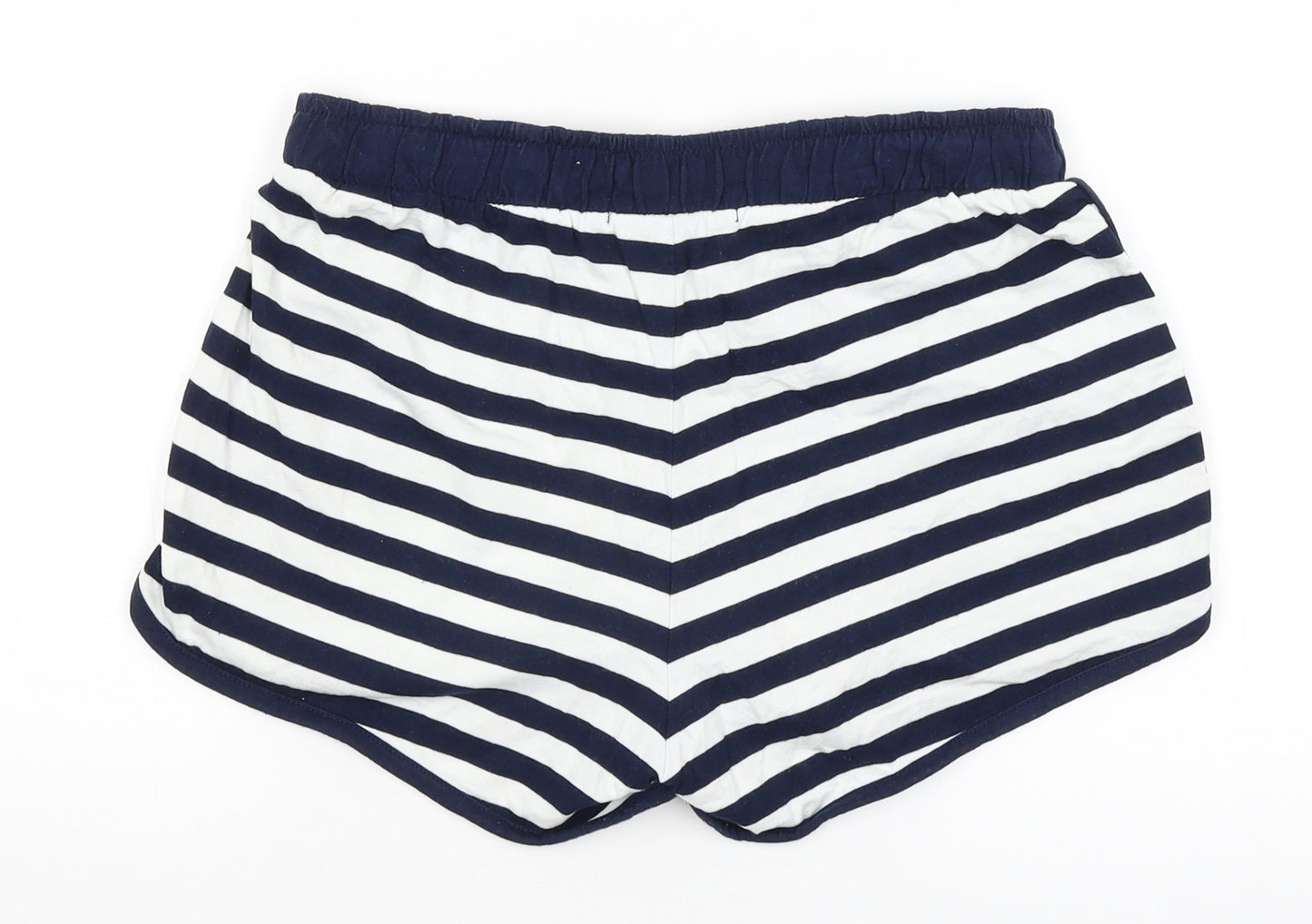 George Womens Blue Striped  Hot Pants Shorts Size 12