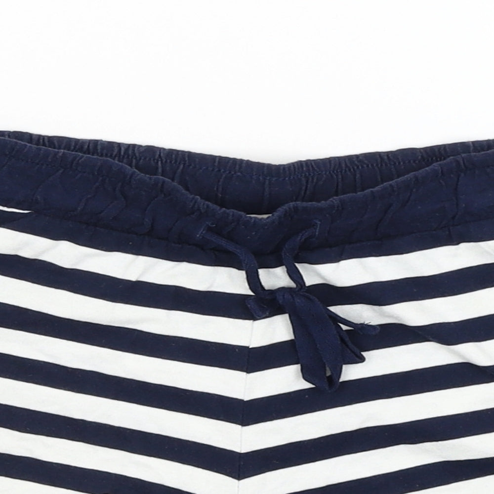 George Womens Blue Striped  Hot Pants Shorts Size 12