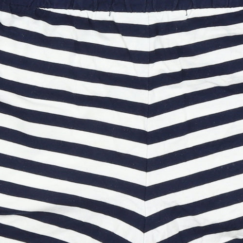 George Womens Blue Striped  Hot Pants Shorts Size 12