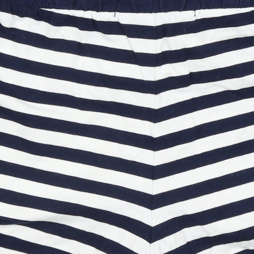 George Womens Blue Striped  Hot Pants Shorts Size 12