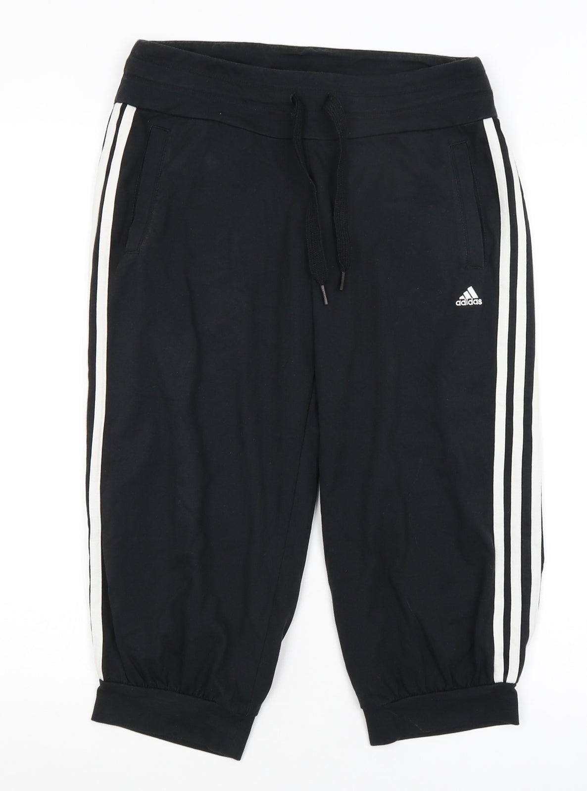 adidas Womens Black   Cropped Trousers Size 10 L20 in