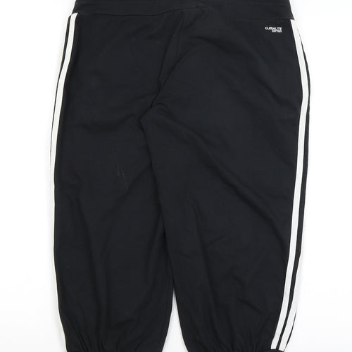 adidas Womens Black   Cropped Trousers Size 10 L20 in