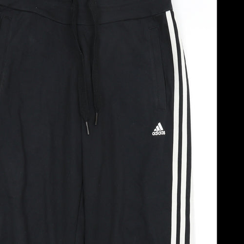 adidas Womens Black   Cropped Trousers Size 10 L20 in