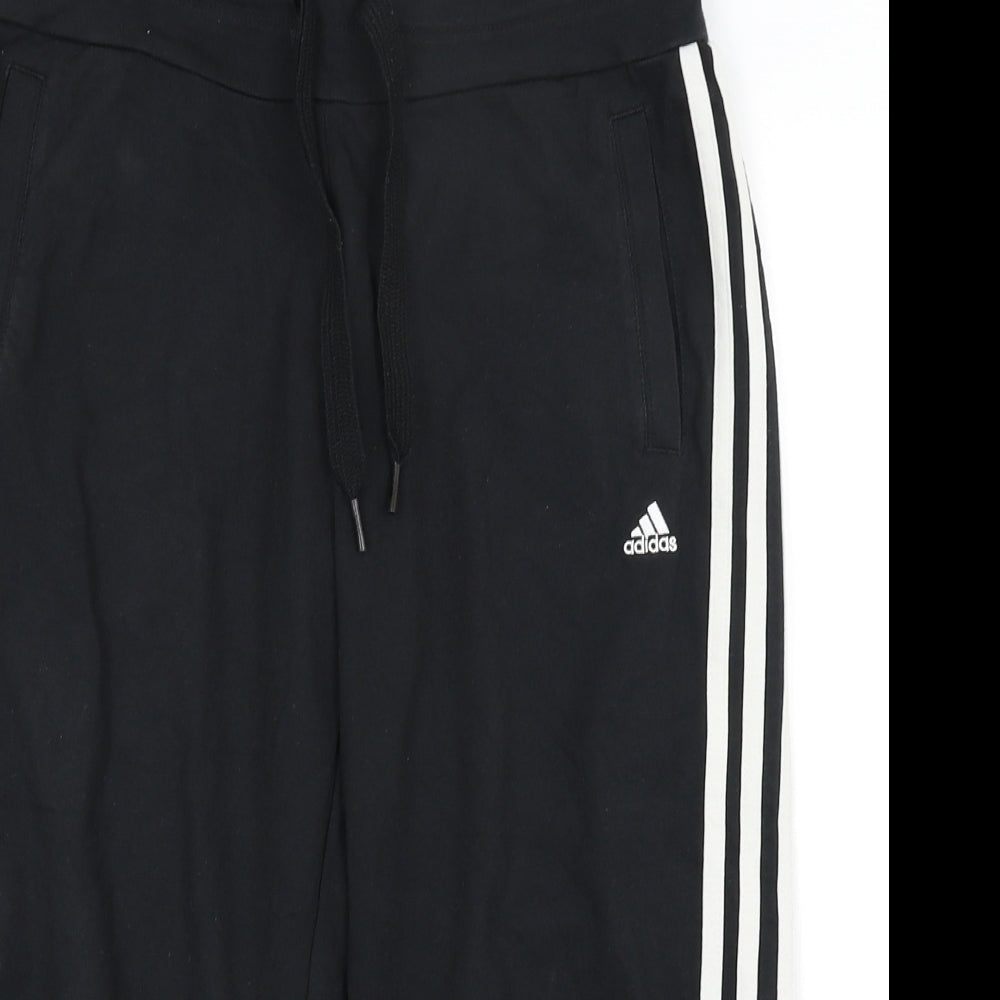 adidas Womens Black   Cropped Trousers Size 10 L20 in