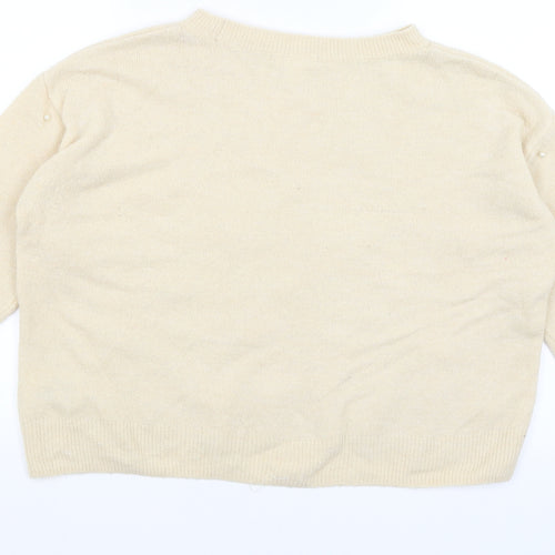 H&M Womens Ivory   Pullover Jumper Size S