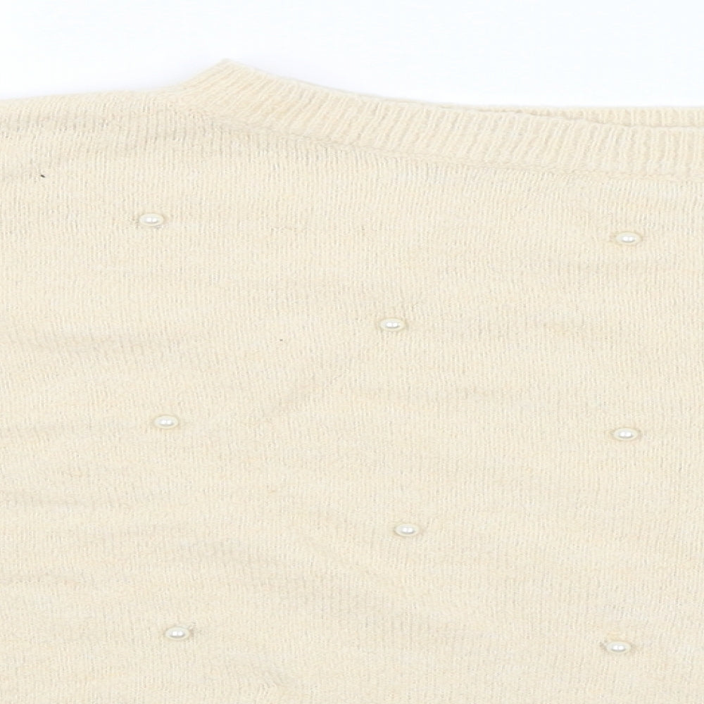 H&M Womens Ivory   Pullover Jumper Size S