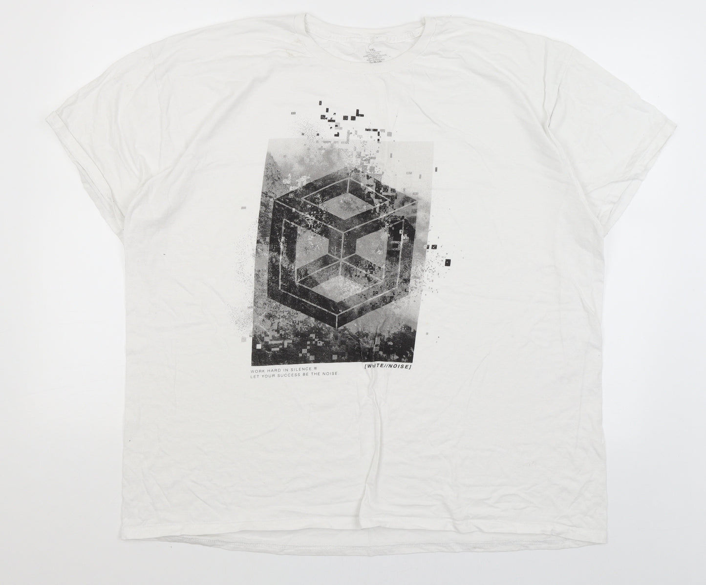 Preworn Mens White    T-Shirt Size 3XL