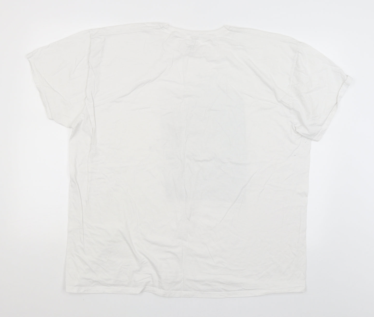 Preworn Mens White    T-Shirt Size 3XL