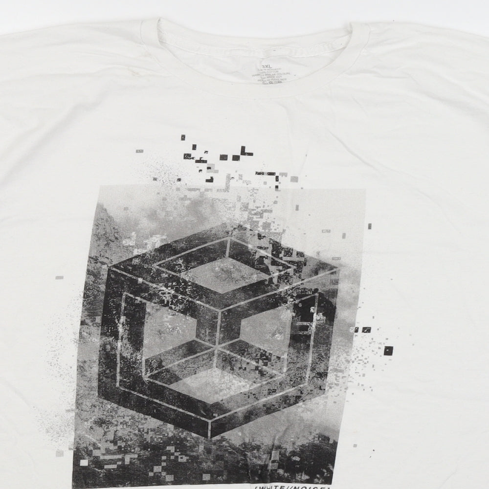 Preworn Mens White    T-Shirt Size 3XL
