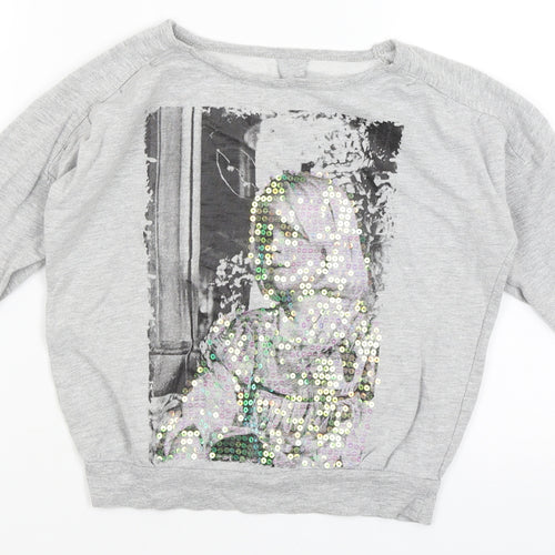 Girl to Girl Girls Grey   Pullover Sweatshirt Size 5-6 Years
