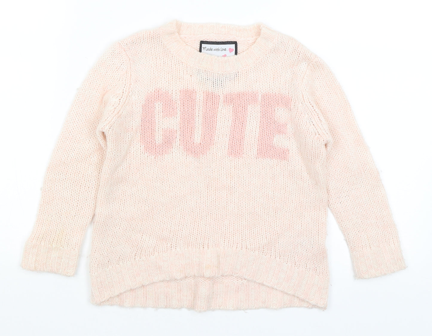 Sweet Millie Girls Pink   Pullover Jumper Size 5 Years  - Cute