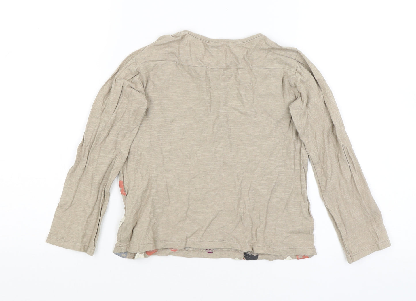 Zara Kids Girls Beige   Basic T-Shirt Size 4-5 Years  - Skulls