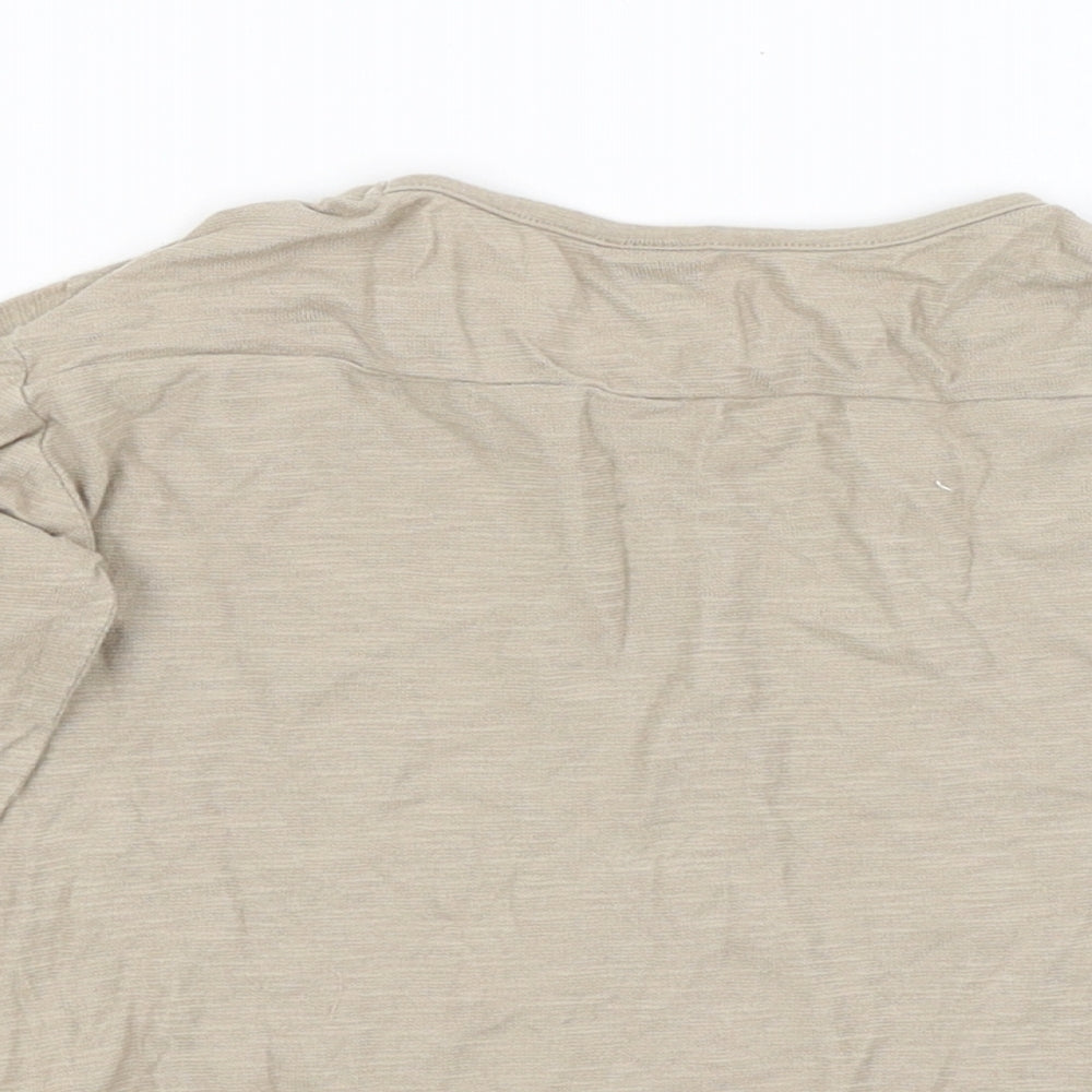 Zara Kids Girls Beige   Basic T-Shirt Size 4-5 Years  - Skulls