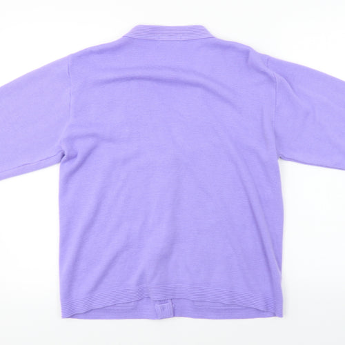 care Womens Purple   Cardigan Jumper Size M