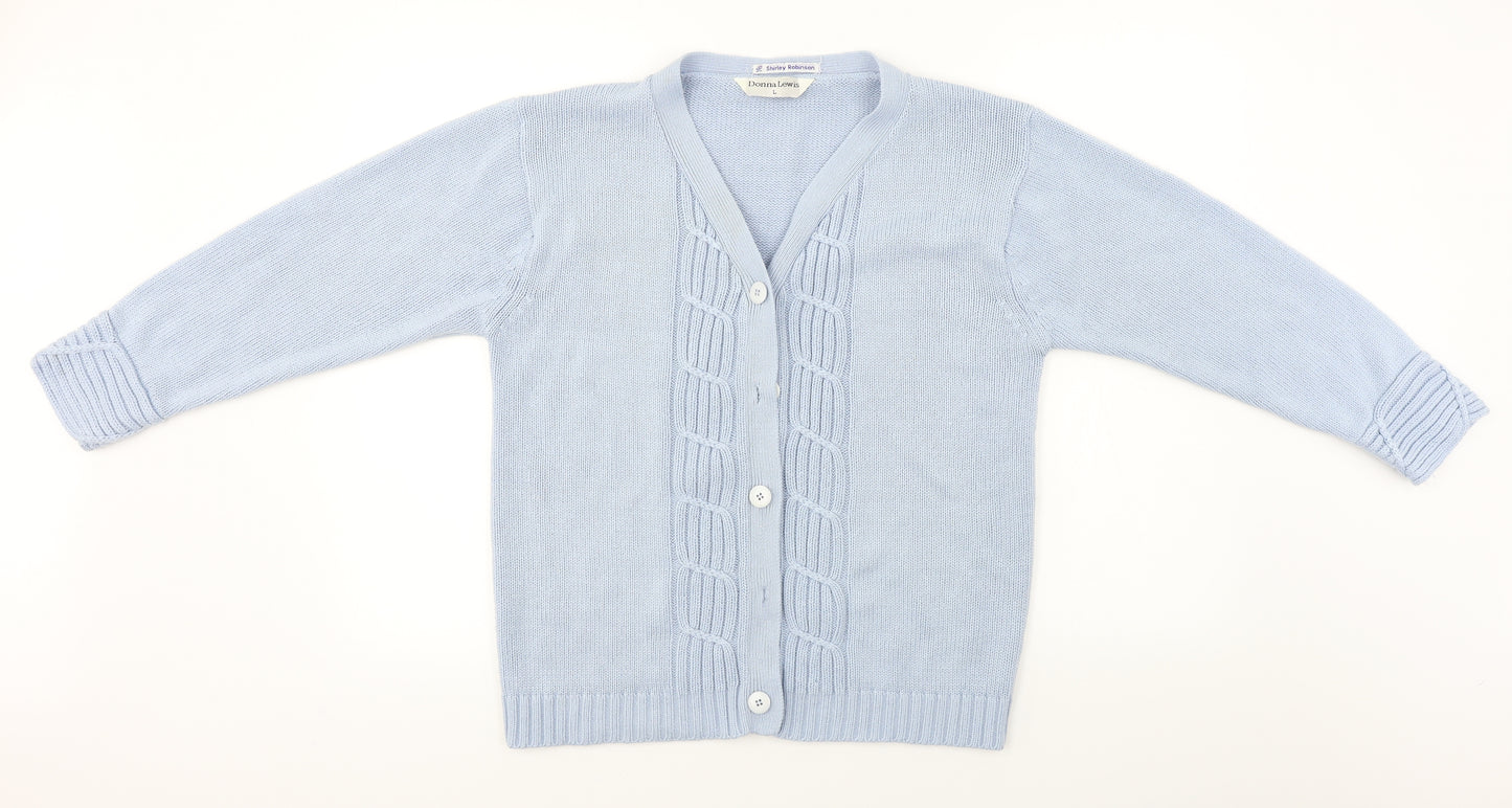 Donna Lewis  Womens Blue   Cardigan Jumper Size L