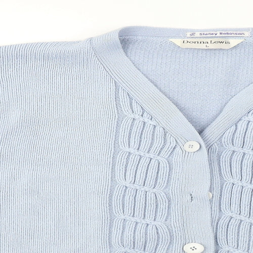Donna Lewis  Womens Blue   Cardigan Jumper Size L
