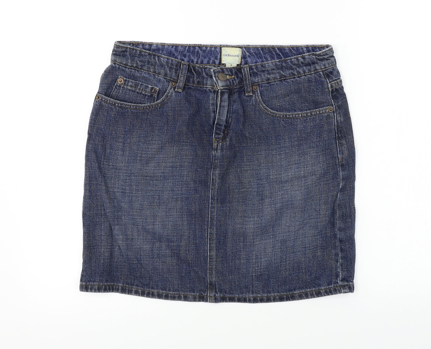 Gh Bass & Co  Womens Blue   A-Line Skirt Size 30 in