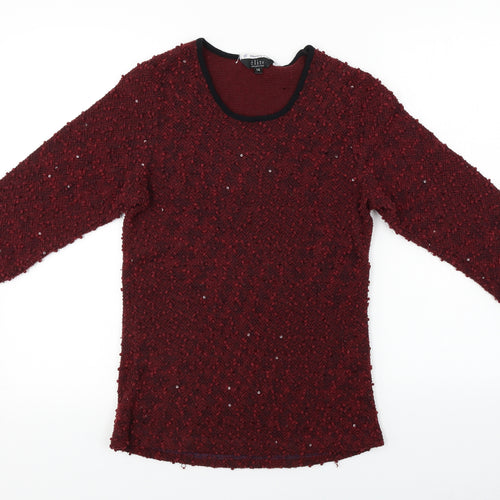 Elite  Womens Red   Pullover Jumper Size 14