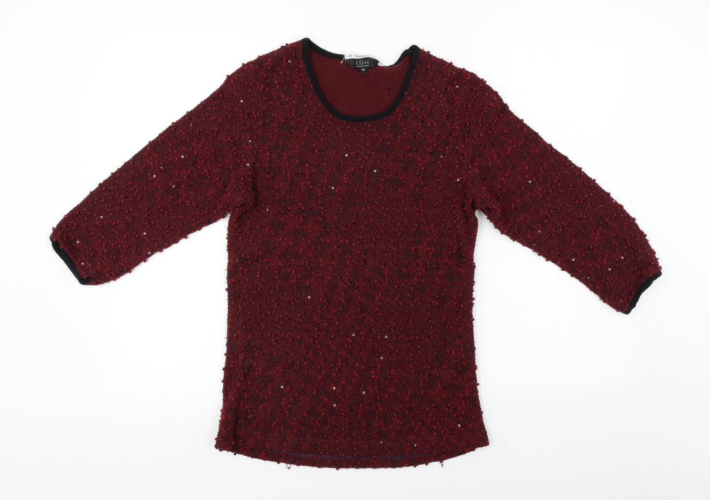 Elite  Womens Red   Pullover Jumper Size 14