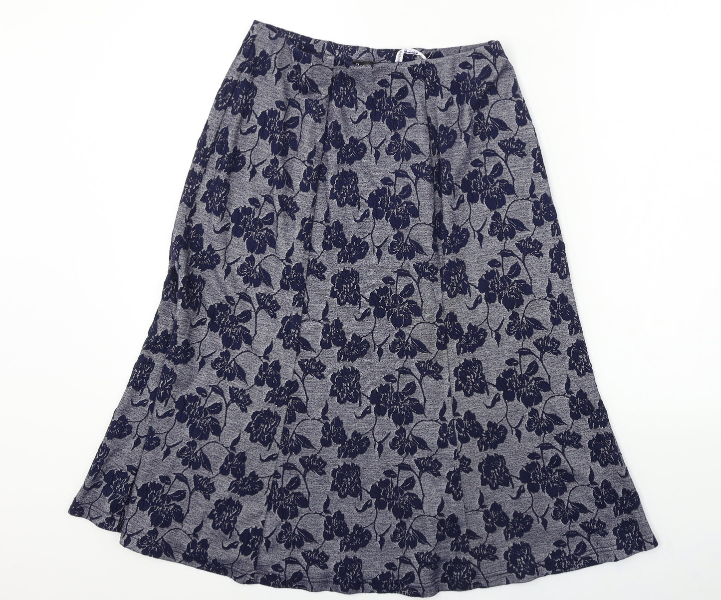 Bonmarché  Womens Blue Floral  A-Line Skirt Size 10