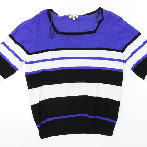 TEXT  Womens Blue Striped  Pullover Jumper Size M