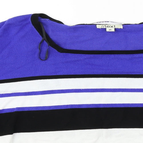 TEXT  Womens Blue Striped  Pullover Jumper Size M