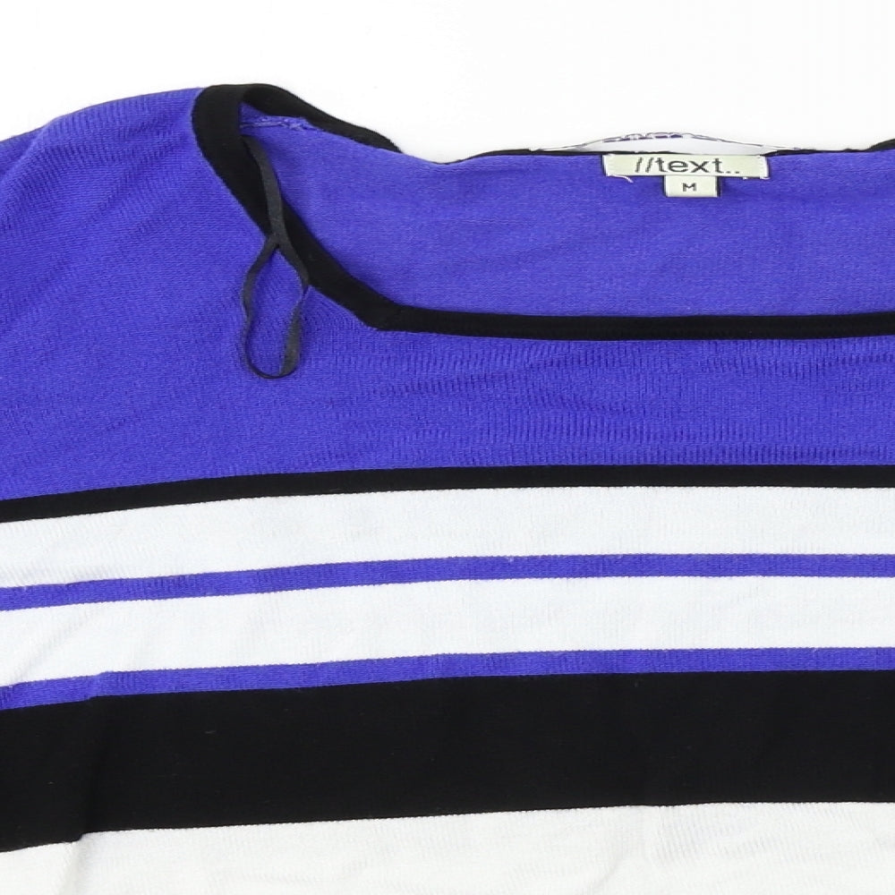 TEXT  Womens Blue Striped  Pullover Jumper Size M